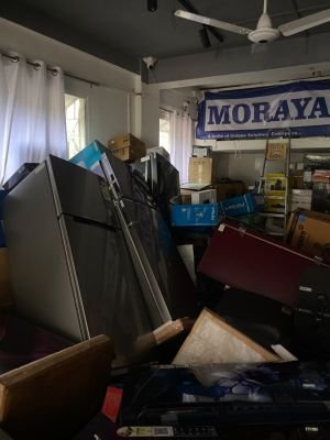 Flood Water Affected Stock of Electronic Home Appliances